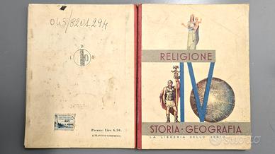 Libro IV classe elementare anni ’30 secolo scorso