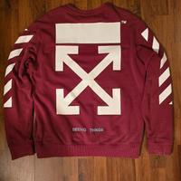 felpa Off-White seeing things rosso bordeaux 