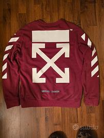 felpa Off-White seeing things rosso bordeaux 