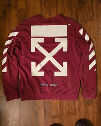 felpa Off-White seeing things rosso bordeaux 