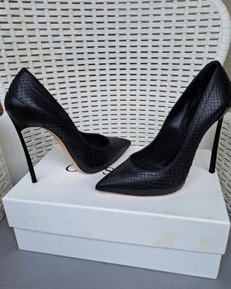 Casadei Blade “Serperior Nero” in vero pitone 