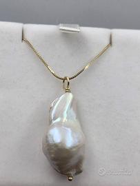 CIONDOLO ORO PERLE BAROCCHE