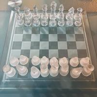 Scacchiera scacchi vetro