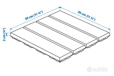 Piastrelle IKEA RUNNEN da esterno – circa 9 m²