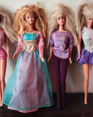 Lotto di 4 bambole Barbie Mattel vintage 1966