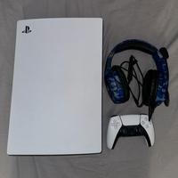 PS5 + joystick + cuffie