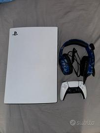 PS5 + joystick + cuffie