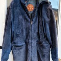 giacca scamosciata blu scuro taglia L