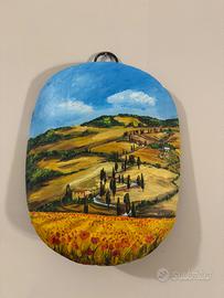 Dipinto a mano su legno antico