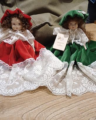 Set bambole in bisquit porcellana di Capodimonte