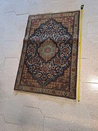 Tappeto Persiano Qom Kurk Annodato a Mano 130x86cm