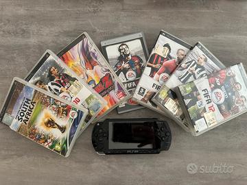 Sony PSP Black + Lotto 7 Giochi Originali