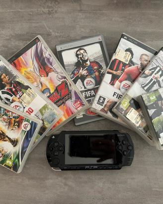 Sony PSP Black + Lotto 7 Giochi Originali