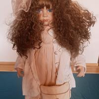 Bambola in Porcellana Numerata 527/1000 60cm Vint.