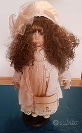 Bambola in Porcellana Numerata 527/1000 60cm Vint.