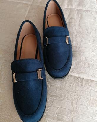 Mocassini donna blu