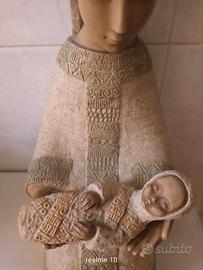 Scultura Vergine Maria in pietra dei Pirenei 