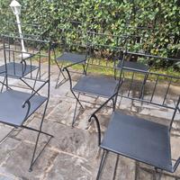 N. 6 sedie vintage da esterno Nucci Valsecchi