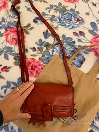 Borsa/ Portafoglio in Pelle Rosso