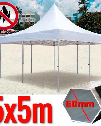 Gazebo 5x5 pieghevole fiera professionale ignifugo