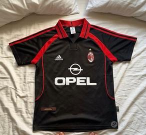 Maglia AC Milan Adidas vintage nera Opel anni 2000