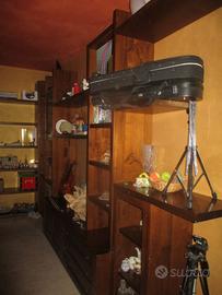 Mobile sala-libreria in vero legno