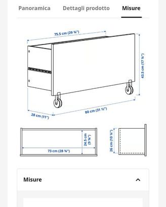 Cassetto per Billy Ikea
