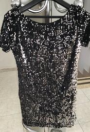 Vestito King Kong nero con paillettes donna tg. S