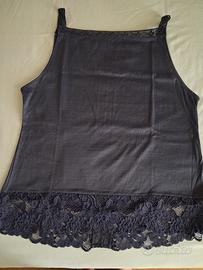 Top con pizzo di cotone 