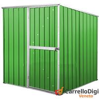 Box da giardino lamiera 175x185cm verde chiaro