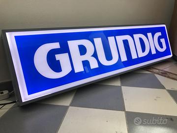 Insegna luminosa Grundig anni 80 originale