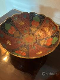 Vaso in ottone smaltato