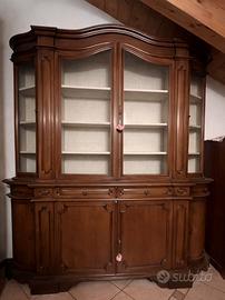 vetrina in legno massello stile classico/rustico