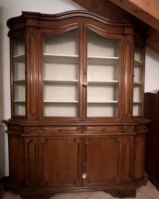 vetrina in legno massello stile classico/rustico
