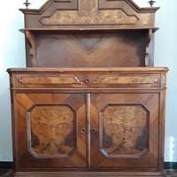 Credenza con alzata in mogano, Francia, inizi 1900