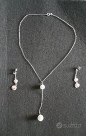 COLLANA E ORECCHINI ARGENTO 925%