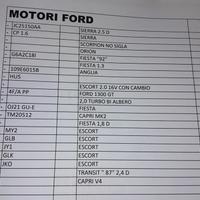 Motori Vari Per Ford D'Epoca - Storiche
