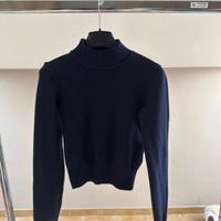 maglioncino dolcevita blu