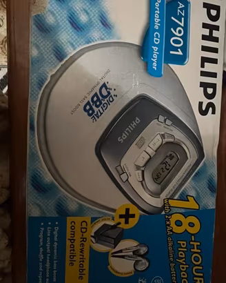Lettore CD portatile vintage con scatola originale