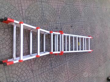 scala alluminio telescopica 8 Pioli 4 + 4