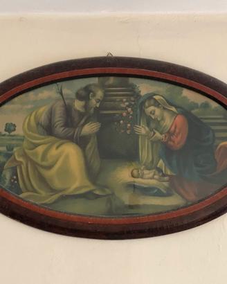 23V - Quadro ovale "Sacra Famiglia"