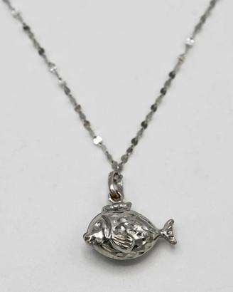 Collana oro bianco 18kt 750 girocollo donna E.209