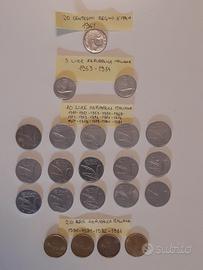Monete lire 5 - 10 - 20 rare antiche vecchie