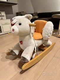 Cavallo a dondolo trudi peluche con imbragatuea