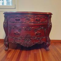 Comò in stile barocco spagnolo in legno massello