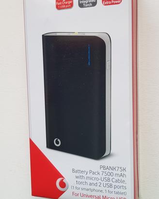Power bank Vodafone 7500 mAh con due porte usb