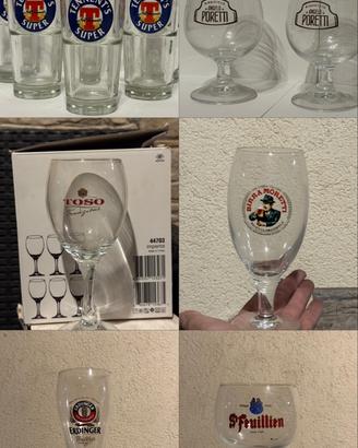 +100 bicchieri pub varie collezioni