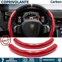 COPRIVOLANTE Rosso per LAMBORGHINI FIBRA CARBONIO