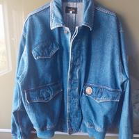 giubbotto jeans marca trussardi jeans vintage