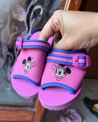 Ciabatte bimba Minnie Mouse rosa taglia 25
